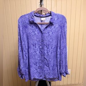 Koret Purple Patterned Button Down Shirt